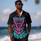 Buffalo Soldiers 9th Cavalry Regiment Hawaiian Shirt Cyberpunk Synthwave Neon Futuristic Graphic Art