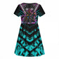 Buffalo Soldiers 9th Cavalry Regiment Kid Short Sleeve Dress Cyberpunk Synthwave Neon Futuristic Graphic Art