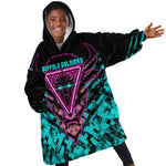 Buffalo Soldiers 9th Cavalry Regiment Kid Wearable Blanket Hoodie Cyberpunk Synthwave Neon Futuristic Graphic Art