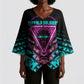 Buffalo Soldiers 9th Cavalry Regiment Kimono Sleeve Blouse Cyberpunk Synthwave Neon Futuristic Graphic Art