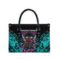 Buffalo Soldiers 9th Cavalry Regiment Leather Bag Cyberpunk Synthwave Neon Futuristic Graphic Art