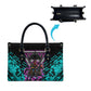 Buffalo Soldiers 9th Cavalry Regiment Leather Bag Cyberpunk Synthwave Neon Futuristic Graphic Art