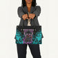 Buffalo Soldiers 9th Cavalry Regiment Leather Bag Cyberpunk Synthwave Neon Futuristic Graphic Art