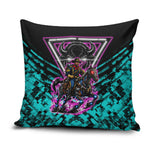 Buffalo Soldiers 9th Cavalry Regiment Pillow Cover Cyberpunk Synthwave Neon Futuristic Graphic Art