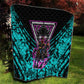 Buffalo Soldiers 9th Cavalry Regiment Quilt Cyberpunk Synthwave Neon Futuristic Graphic Art