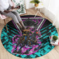 Buffalo Soldiers 9th Cavalry Regiment Round Carpet Cyberpunk Synthwave Neon Futuristic Graphic Art