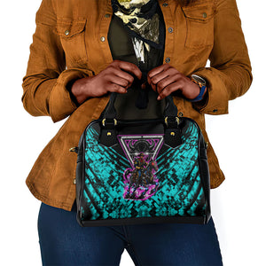 Buffalo Soldiers 9th Cavalry Regiment Shoulder Handbag Cyberpunk Synthwave Neon Futuristic Graphic Art