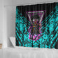 Buffalo Soldiers 9th Cavalry Regiment Shower Curtain Cyberpunk Synthwave Neon Futuristic Graphic Art