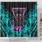 Buffalo Soldiers 9th Cavalry Regiment Shower Curtain Cyberpunk Synthwave Neon Futuristic Graphic Art