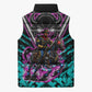 Buffalo Soldiers 9th Cavalry Regiment Sleeveless Puffer Jacket Cyberpunk Synthwave Neon Futuristic Graphic Art