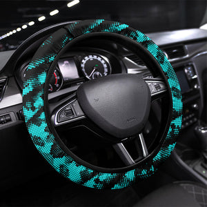 Buffalo Soldiers 9th Cavalry Regiment Steering Wheel Cover Cyberpunk Synthwave Neon Futuristic Graphic Art