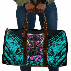 Buffalo Soldiers 9th Cavalry Regiment Travel Bag Cyberpunk Synthwave Neon Futuristic Graphic Art