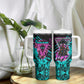 Buffalo Soldiers 9th Cavalry Regiment Tumbler With Handle Cyberpunk Synthwave Neon Futuristic Graphic Art