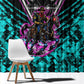 Buffalo Soldiers 9th Cavalry Regiment Window Curtain Cyberpunk Synthwave Neon Futuristic Graphic Art