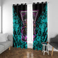 Buffalo Soldiers 9th Cavalry Regiment Window Curtain Cyberpunk Synthwave Neon Futuristic Graphic Art