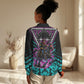 Buffalo Soldiers 9th Cavalry Regiment Women Casual Shirt Cyberpunk Synthwave Neon Futuristic Graphic Art