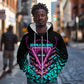 Buffalo Soldiers 9th Cavalry Regiment Zip Hoodie Cyberpunk Synthwave Neon Futuristic Graphic Art