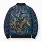 Buffalo Soldiers 10th Cavalry Regiment Ride Or Die Bomber Puffer Jacket Patriotic Military Heritage Distressed City Skyline Graphic Art