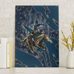 Buffalo Soldiers 10th Cavalry Regiment Ride Or Die Canvas Wall Art Patriotic Military Heritage Distressed City Skyline Graphic Art