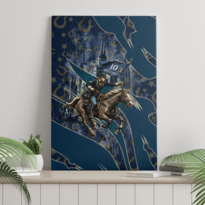 Buffalo Soldiers 10th Cavalry Regiment Ride Or Die Canvas Wall Art Patriotic Military Heritage Distressed City Skyline Graphic Art