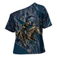 Buffalo Soldiers 10th Cavalry Regiment Ride Or Die Cross Shoulder Shirt Patriotic Military Heritage Distressed City Skyline Graphic Art