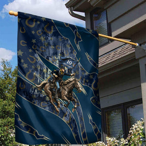 Buffalo Soldiers 10th Cavalry Regiment Ride Or Die Garden Flag Patriotic Military Heritage Distressed City Skyline Graphic Art