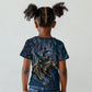Buffalo Soldiers 10th Cavalry Regiment Ride Or Die Kid T shirt Patriotic Military Heritage Distressed City Skyline Graphic Art