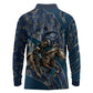 Buffalo Soldiers 10th Cavalry Regiment Ride Or Die Long Sleeve Polo Shirt Patriotic Military Heritage Distressed City Skyline Graphic Art