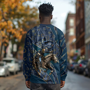 Buffalo Soldiers 10th Cavalry Regiment Ride Or Die Long Sleeve Shirt Patriotic Military Heritage Distressed City Skyline Graphic Art
