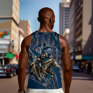 Buffalo Soldiers 10th Cavalry Regiment Ride Or Die Men Tank Top Patriotic Military Heritage Distressed City Skyline Graphic Art