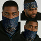 Buffalo Soldiers 10th Cavalry Regiment Ride Or Die Neck Gaiter Patriotic Military Heritage Distressed City Skyline Graphic Art