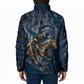 Buffalo Soldiers 10th Cavalry Regiment Ride Or Die Padded Jacket Patriotic Military Heritage Distressed City Skyline Graphic Art