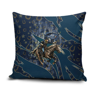 Buffalo Soldiers 10th Cavalry Regiment Ride Or Die Pillow Cover Patriotic Military Heritage Distressed City Skyline Graphic Art