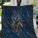 Buffalo Soldiers 10th Cavalry Regiment Ride Or Die Quilt Patriotic Military Heritage Distressed City Skyline Graphic Art