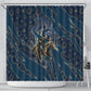 Buffalo Soldiers 10th Cavalry Regiment Ride Or Die Shower Curtain Patriotic Military Heritage Distressed City Skyline Graphic Art