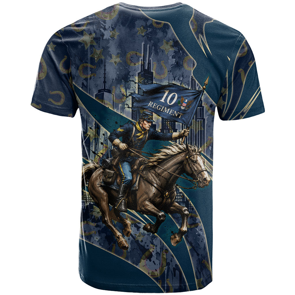 Buffalo Soldiers 10th Cavalry Regiment Ride Or Die T shirt Patriotic Military Heritage Distressed City Skyline Graphic Art