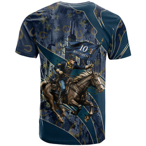 Buffalo Soldiers 10th Cavalry Regiment Ride Or Die T shirt Patriotic Military Heritage Distressed City Skyline Graphic Art