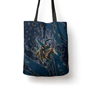 Buffalo Soldiers 10th Cavalry Regiment Ride Or Die Tote Bag Patriotic Military Heritage Distressed City Skyline Graphic Art