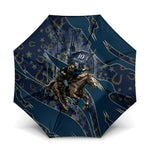 Buffalo Soldiers 10th Cavalry Regiment Ride Or Die Umbrella Patriotic Military Heritage Distressed City Skyline Graphic Art