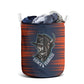 Buffalo Soldiers Fierce And Fearless Cavalry Laundry Basket Half Face Soldier And Bison Halftone Graphic Art