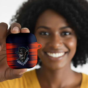 Buffalo Soldiers Fierce And Fearless Cavalry AirPods Case Half Face Soldier And Bison Halftone Graphic Art
