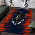 Buffalo Soldiers Fierce And Fearless Cavalry Area Rug Half Face Soldier And Bison Halftone Graphic Art
