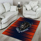 Buffalo Soldiers Fierce And Fearless Cavalry Area Rug Half Face Soldier And Bison Halftone Graphic Art