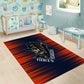 Buffalo Soldiers Fierce And Fearless Cavalry Area Rug Half Face Soldier And Bison Halftone Graphic Art