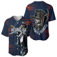 Buffalo Soldiers Fierce And Fearless Cavalry Baseball Jersey Half Face Soldier And Bison Halftone Graphic Art