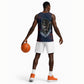 Buffalo Soldiers Fierce And Fearless Cavalry Basketball Jersey Half Face Soldier And Bison Halftone Graphic Art
