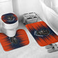 Buffalo Soldiers Fierce And Fearless Cavalry Bathroom Set Half Face Soldier And Bison Halftone Graphic Art