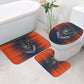 Buffalo Soldiers Fierce And Fearless Cavalry Bathroom Set Half Face Soldier And Bison Halftone Graphic Art
