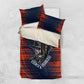 Buffalo Soldiers Fierce And Fearless Cavalry Bedding Set Half Face Soldier And Bison Halftone Graphic Art