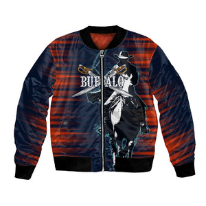 Buffalo Soldiers Fierce And Fearless Cavalry Bomber Jacket Half Face Soldier And Bison Halftone Graphic Art